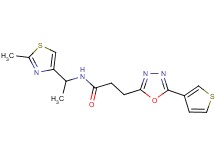 N-[1-(2-methyl-1,3-thiazol-4-yl)ethyl]-3-[5-(3-thienyl)-1,3,4-oxadiazol-2-yl]propanamide