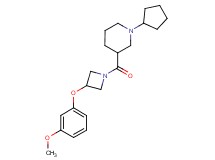 1-cyclopentyl-3-{[3-(3-methoxyphenoxy)-1-azetidinyl]carbonyl}piperidine