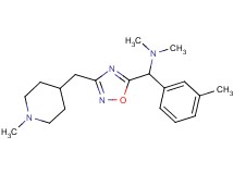 N,N-dimethyl-1-(3-methylphenyl)-1-{3-[(1-methylpiperidin-4-yl)methyl]-1,2,4-oxadiazol-5-yl}methanamine