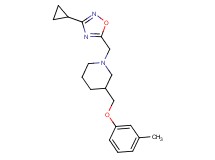 1-[(3-cyclopropyl-1,2,4-oxadiazol-5-yl)methyl]-3-[(3-methylphenoxy)methyl]piperidine