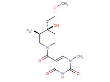5-{[(3R*,4R*)-4-hydroxy-4-(2-methoxyethyl)-3-methyl-1-piperidinyl]carbonyl}-1-methyl-2,4(1H,3H)-pyrimidinedione