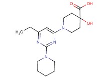 1-(6-ethyl-2-piperidin-1-ylpyrimidin-4-yl)-4-hydroxypiperidine-4-carboxylic acid