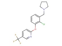 2-[2-chloro-3-(pyrrolidin-1-ylmethyl)phenoxy]-5-(trifluoromethyl)pyridine
