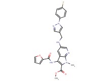 methyl 5-({[1-(4-fluorophenyl)-1H-pyrazol-4-yl]methyl}amino)-3-(2-furoylamino)-1-methyl-1H-pyrrolo[2,3-b]pyridine-2-carboxylate