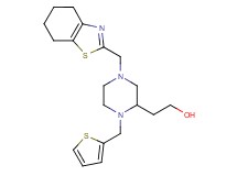 2-[4-(4,5,6,7-tetrahydro-1,3-benzothiazol-2-ylmethyl)-1-(2-thienylmethyl)-2-piperazinyl]ethanol