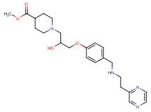 methyl 1-{2-hydroxy-3-[4-({[2-(2-pyrazinyl)ethyl]amino}methyl)phenoxy]propyl}-4-piperidinecarboxylate