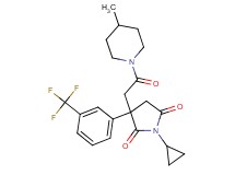 1-cyclopropyl-3-[2-(4-methyl-1-piperidinyl)-2-oxoethyl]-3-[3-(trifluoromethyl)phenyl]-2,5-pyrrolidinedione