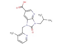 3-isobutyl-1-[(3-methylpyridin-2-yl)methyl]-2-oxo-2,3-dihydro-1H-imidazo[4,5-b]pyridine-6-carboxylic acid