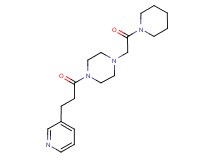 1-[2-oxo-2-(1-piperidinyl)ethyl]-4-[3-(3-pyridinyl)propanoyl]piperazine