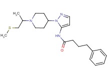 N-(1-{1-[1-methyl-2-(methylthio)ethyl]-4-piperidinyl}-1H-pyrazol-5-yl)-4-phenylbutanamide