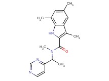 N,3,5,7-tetramethyl-N-[1-(4-pyrimidinyl)ethyl]-1H-indole-2-carboxamide