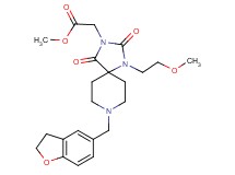 methyl [8-(2,3-dihydro-1-benzofuran-5-ylmethyl)-1-(2-methoxyethyl)-2,4-dioxo-1,3,8-triazaspiro[4.5]dec-3-yl]acetate