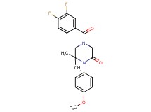4-(3,4-difluorobenzoyl)-1-(4-methoxyphenyl)-6,6-dimethyl-2-piperazinone