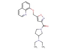 N,N-diethyl-1-({5-[(8-quinolinyloxy)methyl]-3-isoxazolyl}carbonyl)-3-pyrrolidinamine