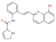 N-{2-[(E)-2-(8-hydroxy-2-quinolinyl)vinyl]phenyl}-2,5-dihydro-1H-pyrrole-2-carboxamide dihydrochloride