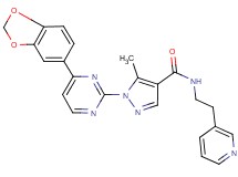 1-[4-(1,3-benzodioxol-5-yl)-2-pyrimidinyl]-5-methyl-N-[2-(3-pyridinyl)ethyl]-1H-pyrazole-4-carboxamide