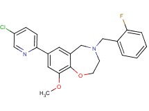 7-(5-chloro-2-pyridinyl)-4-(2-fluorobenzyl)-9-methoxy-2,3,4,5-tetrahydro-1,4-benzoxazepine