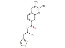 2,3-dimethyl-N-[1-methyl-2-(3-thienyl)ethyl]-6-quinoxalinecarboxamide