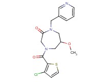 4-[(3-chloro-2-thienyl)carbonyl]-6-methoxy-1-(3-pyridinylmethyl)-1,4-diazepan-2-one