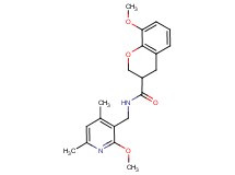 8-methoxy-N-[(2-methoxy-4,6-dimethyl-3-pyridinyl)methyl]-3-chromanecarboxamide