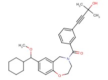 4-(3-{[7-[cyclohexyl(methoxy)methyl]-2,3-dihydro-1,4-benzoxazepin-4(5H)-yl]carbonyl}phenyl)-2-methyl-3-butyn-2-ol