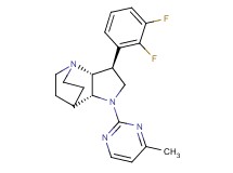 (2R*,3S*,6R*)-3-(2,3-difluorophenyl)-5-(4-methyl-2-pyrimidinyl)-1,5-diazatricyclo[5.2.2.0~2,6~]undecane
