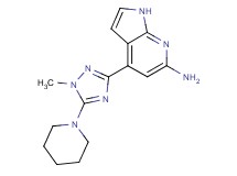 4-(1-methyl-5-piperidin-1-yl-1H-1,2,4-triazol-3-yl)-1H-pyrrolo[2,3-b]pyridin-6-amine