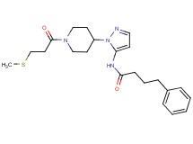 N-(1-{1-[3-(methylthio)propanoyl]-4-piperidinyl}-1H-pyrazol-5-yl)-4-phenylbutanamide