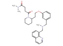 N,N-dimethyl-4-{2-[2-(3-{[methyl(8-quinolinylmethyl)amino]methyl}phenoxy)ethyl]-1-piperidinyl}-4-oxobutanamide