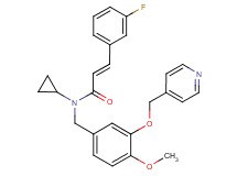 (2E)-N-cyclopropyl-3-(3-fluorophenyl)-N-[4-methoxy-3-(4-pyridinylmethoxy)benzyl]acrylamide
