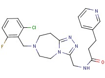 N-{[7-(2-chloro-6-fluorobenzyl)-6,7,8,9-tetrahydro-5H-[1,2,4]triazolo[4,3-d][1,4]diazepin-3-yl]methyl}-3-(3-pyridinyl)propanamide