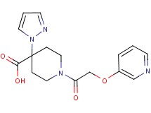 4-(1H-pyrazol-1-yl)-1-[(pyridin-3-yloxy)acetyl]piperidine-4-carboxylic acid