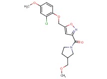 5-[(2-chloro-4-methoxyphenoxy)methyl]-3-{[3-(methoxymethyl)-1-pyrrolidinyl]carbonyl}isoxazole