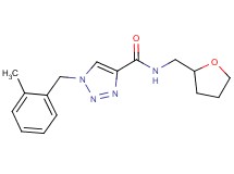1-(2-methylbenzyl)-N-(tetrahydro-2-furanylmethyl)-1H-1,2,3-triazole-4-carboxamide