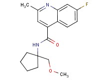 7-fluoro-N-[1-(methoxymethyl)cyclopentyl]-2-methyl-4-quinolinecarboxamide