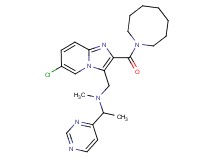 N-{[2-(1-azocanylcarbonyl)-6-chloroimidazo[1,2-a]pyridin-3-yl]methyl}-N-methyl-1-(4-pyrimidinyl)ethanamine