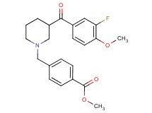 methyl 4-{[3-(3-fluoro-4-methoxybenzoyl)-1-piperidinyl]methyl}benzoate