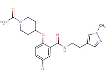 2-[(1-acetyl-4-piperidinyl)oxy]-5-chloro-N-[2-(1-methyl-1H-pyrazol-4-yl)ethyl]benzamide