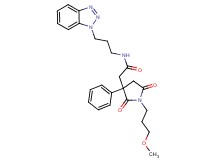 N-[3-(1H-1,2,3-benzotriazol-1-yl)propyl]-2-[1-(3-methoxypropyl)-2,5-dioxo-3-phenyl-3-pyrrolidinyl]acetamide