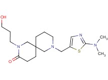8-{[2-(dimethylamino)-1,3-thiazol-5-yl]methyl}-2-(3-hydroxypropyl)-2,8-diazaspiro[5.5]undecan-3-one