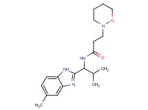 N-[2-methyl-1-(5-methyl-1H-benzimidazol-2-yl)propyl]-3-(1,2-oxazinan-2-yl)propanamide