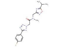 2-[5-(4-fluorophenyl)-2H-tetrazol-2-yl]-N-[(5-isopropyl-1,2,4-oxadiazol-3-yl)methyl]-N-methylacetamide