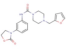 4-(2-furylmethyl)-N-[3-(2-oxo-1,3-oxazolidin-3-yl)phenyl]piperazine-1-carboxamide