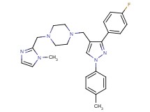 1-{[3-(4-fluorophenyl)-1-(4-methylphenyl)-1H-pyrazol-4-yl]methyl}-4-[(1-methyl-1H-imidazol-2-yl)methyl]piperazine