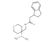 2-(2,3-dihydro-1H-inden-1-yl)-N-{[4-(dimethylamino)tetrahydro-2H-pyran-4-yl]methyl}acetamide
