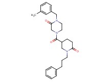 1-(3-methylbenzyl)-4-{[6-oxo-1-(3-phenylpropyl)-3-piperidinyl]carbonyl}-2-piperazinone