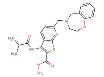 methyl 6-(2,3-dihydro-1,4-benzoxazepin-4(5H)-ylmethyl)-3-(isobutyrylamino)thieno[2,3-b]pyridine-2-carboxylate