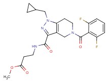methyl N-{[1-(cyclopropylmethyl)-5-(2,6-difluorobenzoyl)-4,5,6,7-tetrahydro-1H-pyrazolo[4,3-c]pyridin-3-yl]carbonyl}-beta-alaninate