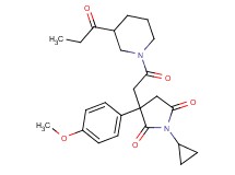 1-cyclopropyl-3-(4-methoxyphenyl)-3-[2-oxo-2-(3-propionyl-1-piperidinyl)ethyl]-2,5-pyrrolidinedione
