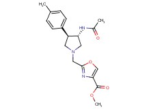 methyl 2-{[(3S*,4R*)-3-(acetylamino)-4-(4-methylphenyl)-1-pyrrolidinyl]methyl}-1,3-oxazole-4-carboxylate